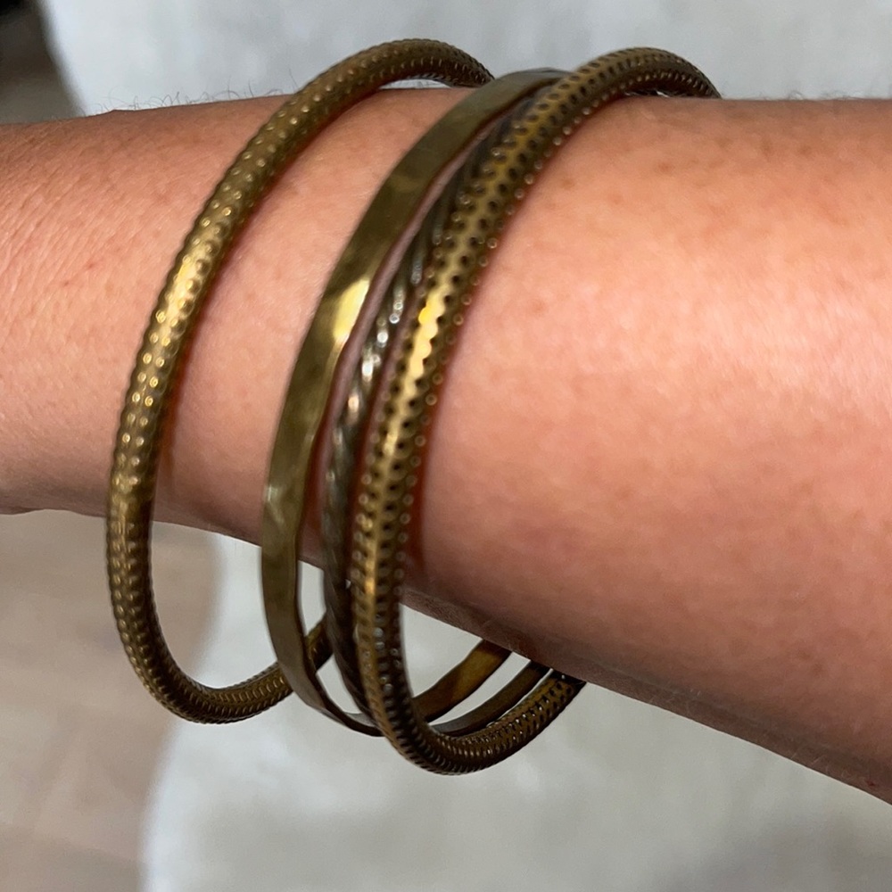 Antique vintage handcrafted brassy bracelet